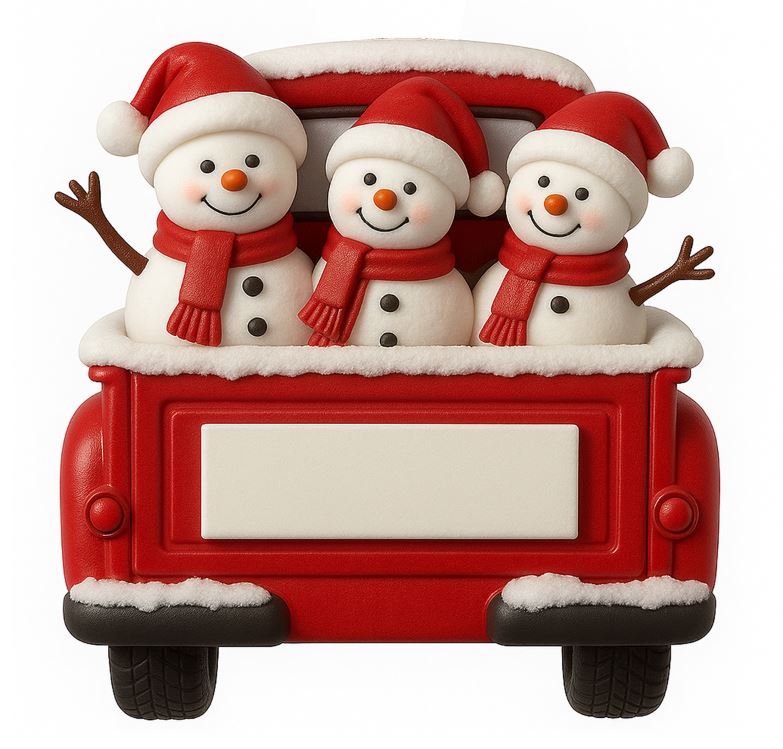 Truck Bed Snowmen